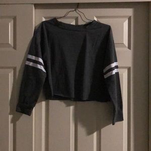 Long Sleeve Grey Crop
